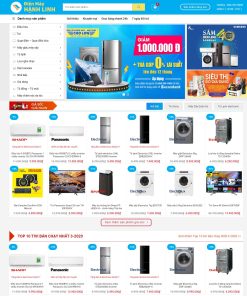 Giao diện web siêu thị điện máy Thái Bình
