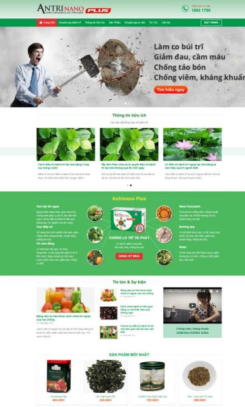 Mẫu thiết kế web giới thiệu sản phẩm chất lừ