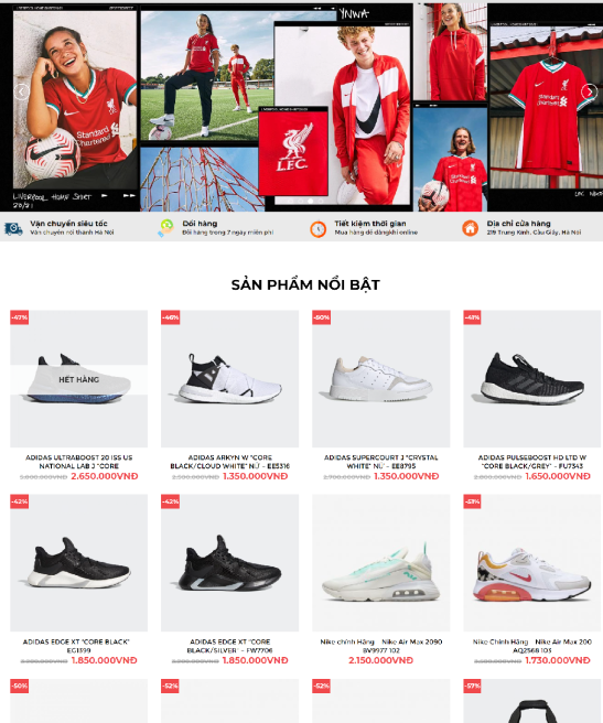 Web shop web thời trang đẹp và phụ kiện