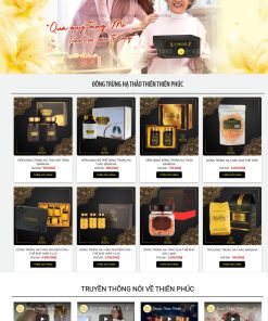 Mẫu website bán hàng đông trùng hạ thảo thực phẩm