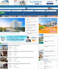 Giao diện website bất động sản dự án đẹp