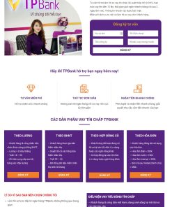 Giao diện mẫu web về vay vốn ngân hàng