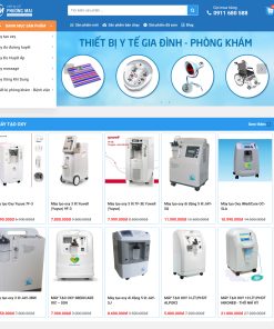 Giao diện website thiết bị y tế đẹp nổi bật