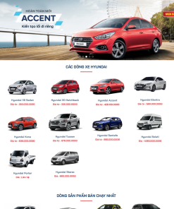 Thiết kế website xe hơi hãng Huyndai đẹp mắt