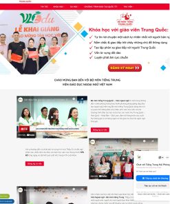 Thiết kế web trung tâm tiếng Trung, luyện thi