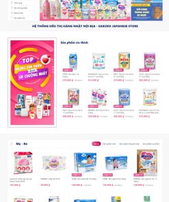 Thiết kế web mẹ và bé, web bỉm sữa đẹp