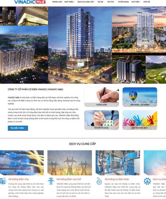 Thiết kế web giới thiệu công ty, dịch vụ đẹp