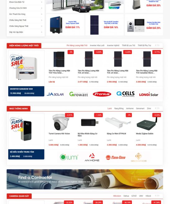 Thiết kế web máy tính camera, thiết bị công nghệ số