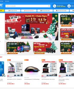 Thiết kế web máy tính đẹp mắt web shop công nghệ