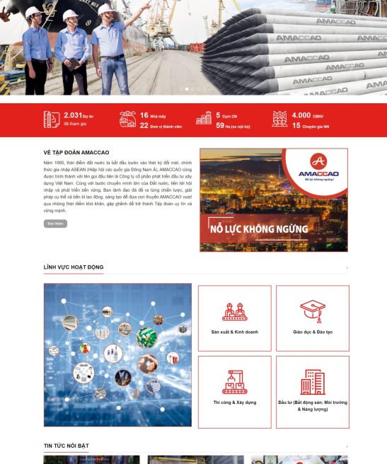 Thiết kế web về công ty xây lắp, công ty xây dựng