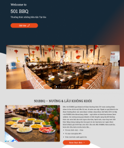Thiết kế web nhà hàng, quán lẩu nướng