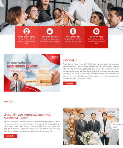 Web giao diện công ty giới thiệu sản phẩm