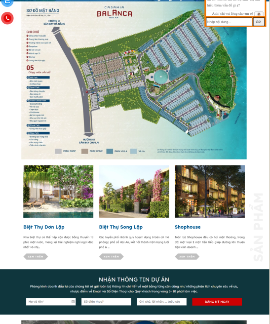 Giao diện landing page bất động sản web đẹp