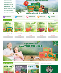 Giao diện website Dược liệu, thực phẩm xanh, giao diện web chè