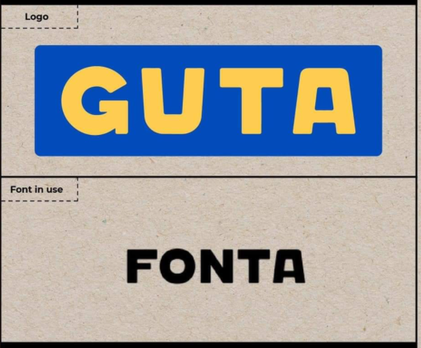 Font chữ thiết kế logo các thương hiệu Việt GUTA