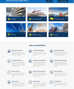 Giao diện web  dịch vụ logistics Việt Nam