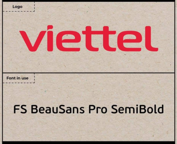 Font chữ thiết kế logo Viettel