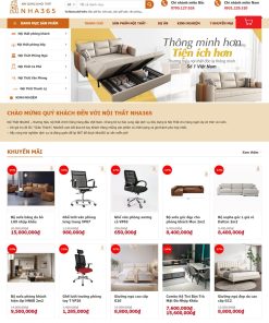 Thiết kế web shop nội thất đẹp , web shop decor