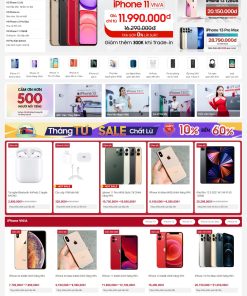Thiết kế web shop điện thoại web đồ công nghệ