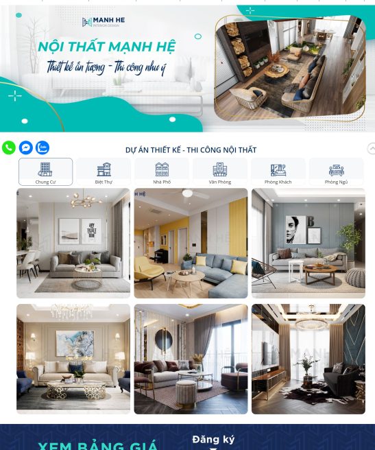 Trang website về thiết kế nội thất thi công nội thất đẹp