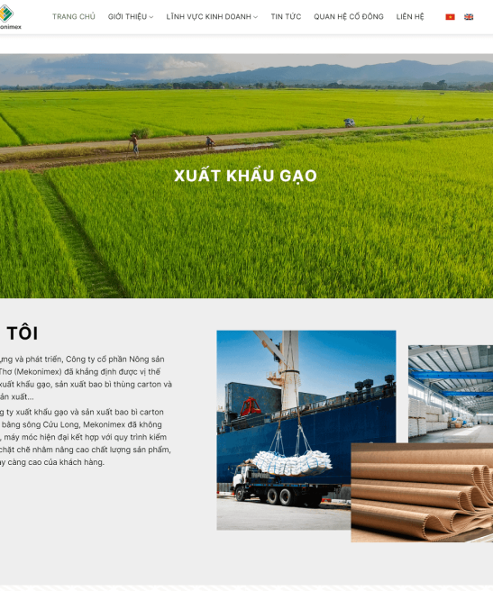 Trang web giới thiệu về chế biến nông sản