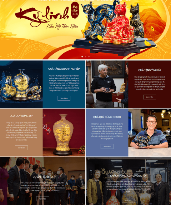 Giao diện web Quà tặng nổi bật