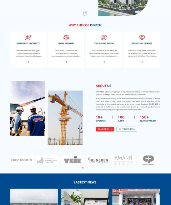 Thiết kế website thiết kế, thi công xây dựng đẹp