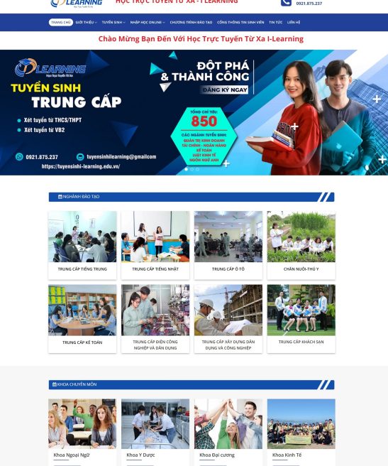 Thiết kế website khóa học trực tuyến, dạy học online
