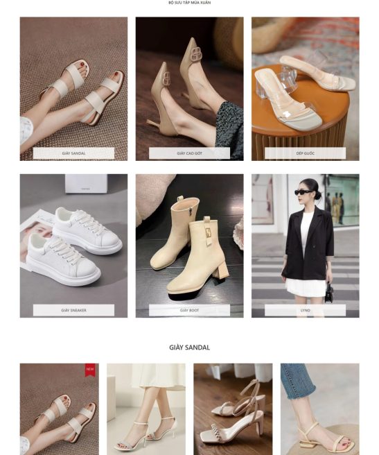 Trang web bán giày dép nữ đẹp nhất hiện nay