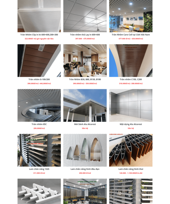 Trang web về  lĩnh vực nhôm kính, tấm ốp nhôm 2023