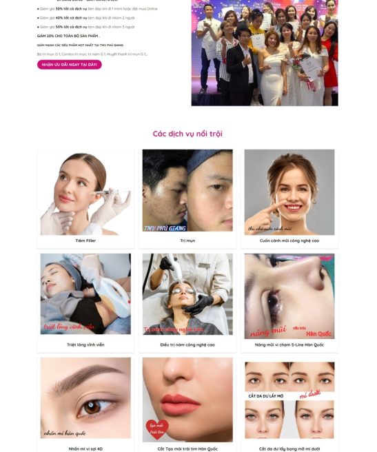 Thiết kế website spa, thẩm mỹ viện chuyên nghiệp