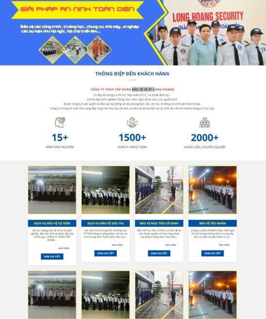 Thiết kế website công ty dịch vụ bảo vệ