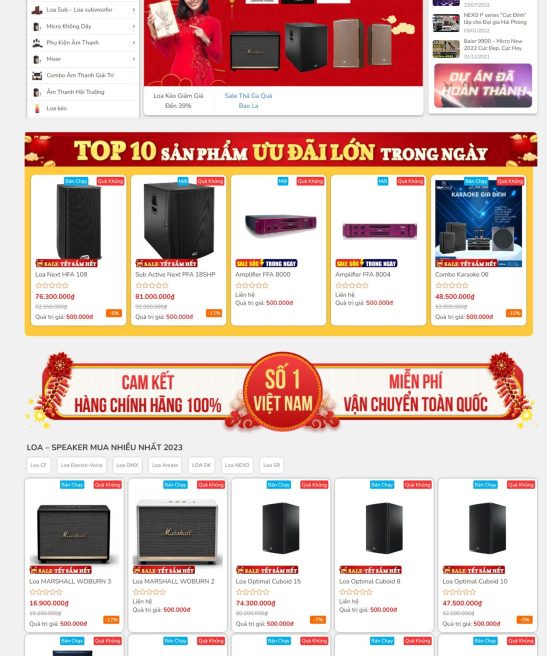 Trang web Loa Karaoke, thiết bị âm thanh