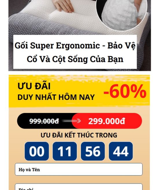 Thiết kế landing page bán gối đẹp sang trọng