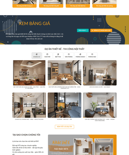 Trang web thiết kế thi công nội thất chuyên nghiệp