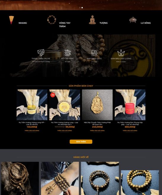 Thiết kế Website trầm hương Cố Đô