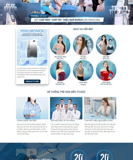 Thiết Kế Website dịch vụ chăm sóc sắc đẹp