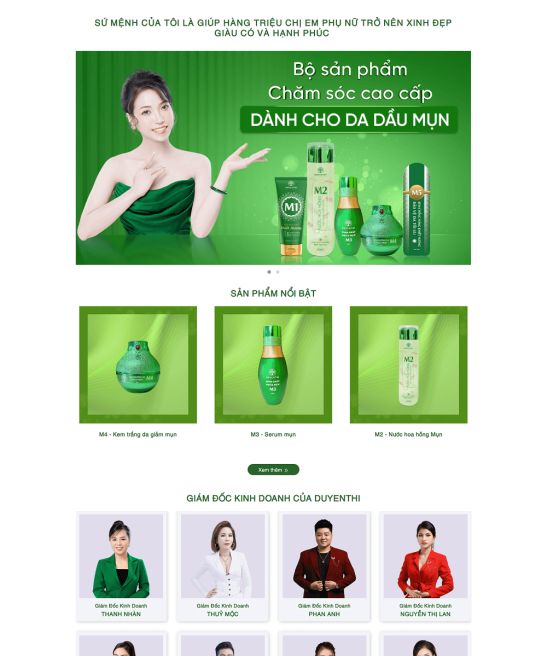 Giao diện web bán mỹ phẩm tuyệt đẹp và cuốn hút