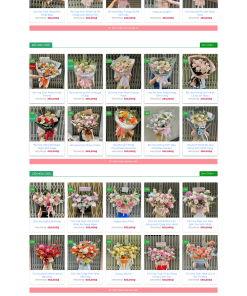 Giao diện web shop hoa tươi đẹp cuốn hút, chuẩn Seo