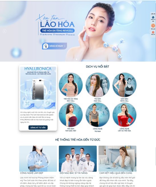 Thiết kế website giới thiệu phòng khám thẩm mỹ trị nám uy tín