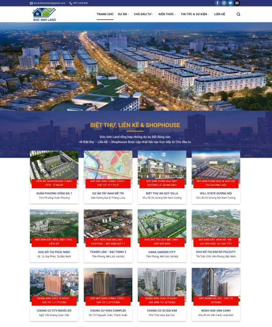 Mẫu giao diện website bất động sản đẹp