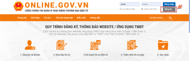 dang ky tai khoan thong bao website bo cong thuong 1