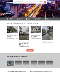 Giao diện web đăng tin mua bán bất động sản chuyên nghiệp