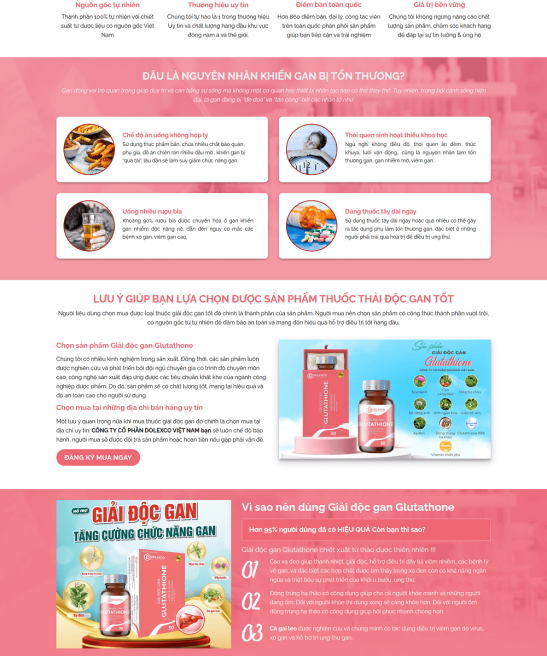 Mẫu giao diện website bán thực phẩm chức năng