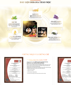 Website bán sản phẩm dầu gội phủ màu thảo mộc thiên nhiên