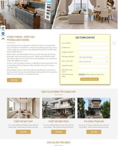 Thiết kế web về Nội thất kiến trúc đẹp mắt