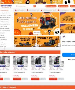 Giao diện website máy tính đẹp mắt 