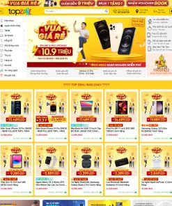 Thiết kế web siêu thị điện thoại đẹp mắt