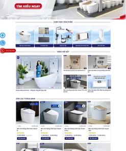 Trang web về thiết bị vệ sinh, phụ kiện nhà tắm đẹp mắt