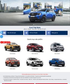 Giao diện web xe hơi hãng FORD THÁI BÌNH